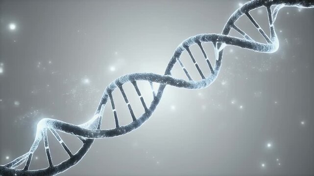 dna helix on blue background