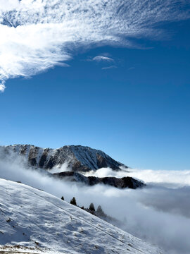 Views of Chimbulak, in the Zailiisky Alatau mountain range, Kazakhstan
