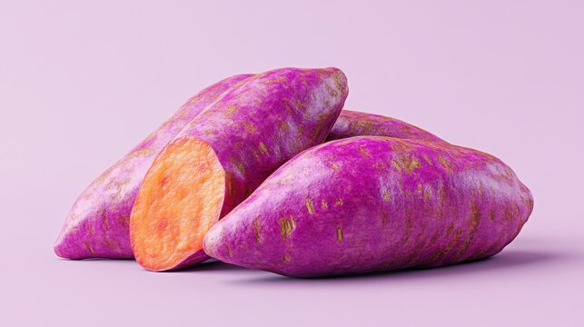 Sweet potato,Bakery menu with Ube frosting texture background,whipped cream,PopularTrendy Purple Coffee Shop,plant based recipes,sweet potato,superfood,menu and banner,Healthy and wellness concept.