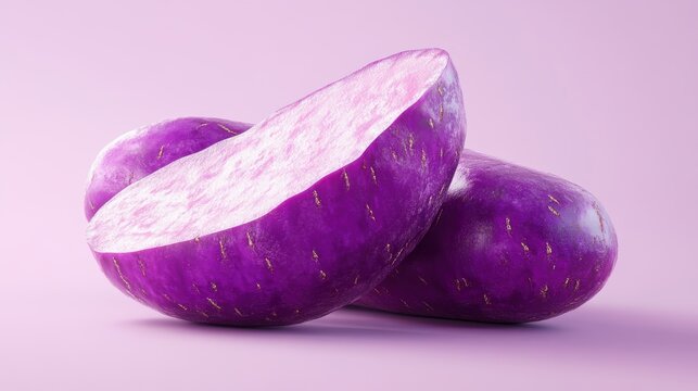 Sweet potato,Bakery menu with Ube frosting texture background,whipped cream,PopularTrendy Purple Coffee Shop,plant based recipes,sweet potato,superfood,menu and banner,Healthy and wellness concept.