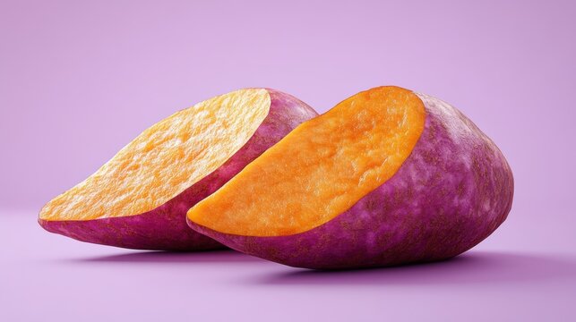 Sweet potato,Bakery menu with Ube frosting texture background,whipped cream,PopularTrendy Purple Coffee Shop,plant based recipes,sweet potato,superfood,menu and banner,Healthy and wellness concept.