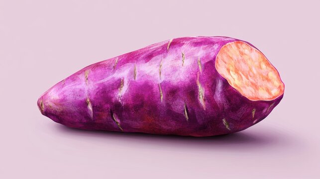 Sweet potato,Bakery menu with Ube frosting texture background,whipped cream,PopularTrendy Purple Coffee Shop,plant based recipes,sweet potato,superfood,menu and banner,Healthy and wellness concept.