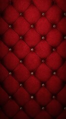 Obraz premium Luxurious red tufted velvet upholstery seamless background with elegant diamond pattern
