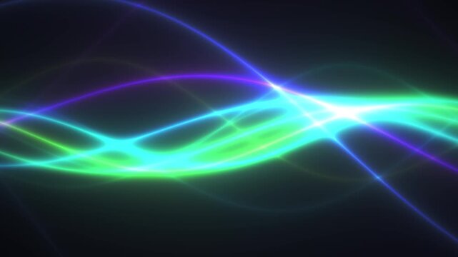 Vibrant trippy background with glowing neon lights and colorful gradient vortex tunnel effect