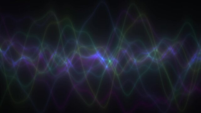 Trippy psychedelic background with vibrant glowing neon lights and abstract fluid motion graphics for music festival or nightclub visualizer