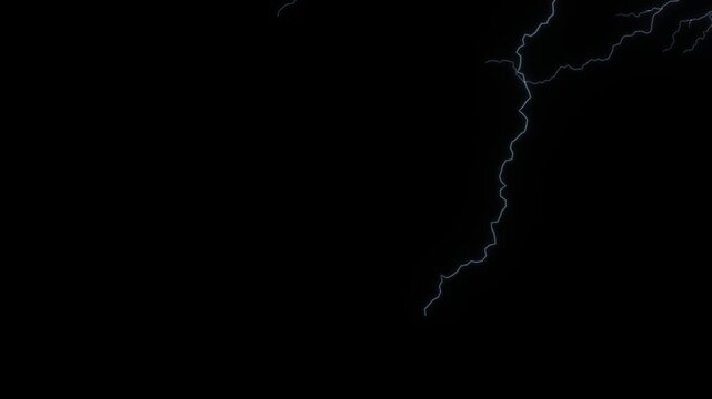 A breathtaking sequence featuring intense, jagged lightning bolts striking in a dark stormy sky