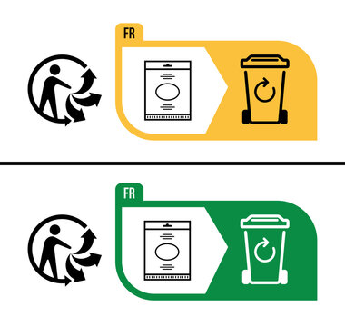 Triman Logo for the recycling in France vector sign