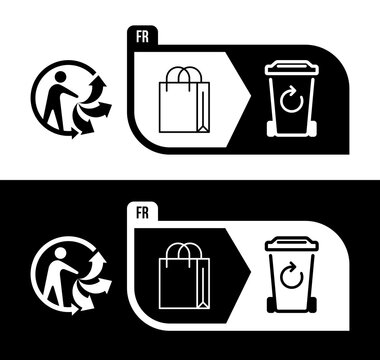 Triman Logo for the recycling in France vector sign