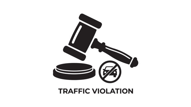Traffic challan form template with police badge and vehicle details for fine collection
