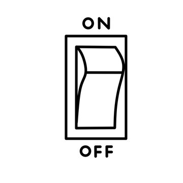 Electric rocker light switch with on and off indicator labels