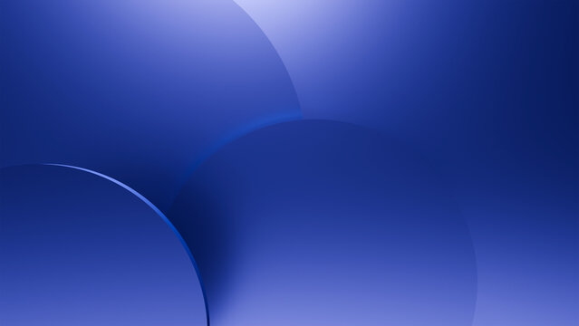 Deep Blue Geometric Spheres Design, Modern Abstract Concept