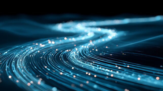 High-speed financial data river flowing across futuristic digital landscape, encrypted payment channels