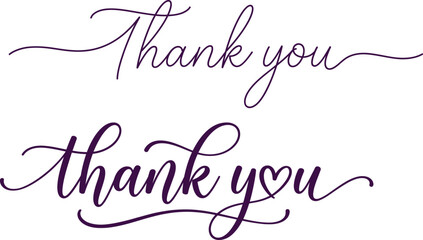 Thank you typography icons showing gratitude, appreciation, elegant cursive lettering, decorative script, and creative design © MSTESMOTARA