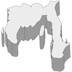 3D map dimension - continent North America country Haiti © badrpost