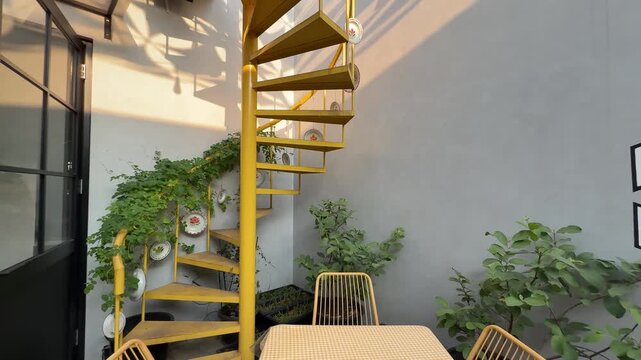 Minimalist interior design concept in urban coffee shops.
