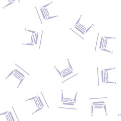 Obraz premium hanging bed furniture glyph vector seamless pattern. hanging bed furniture signthin illustration