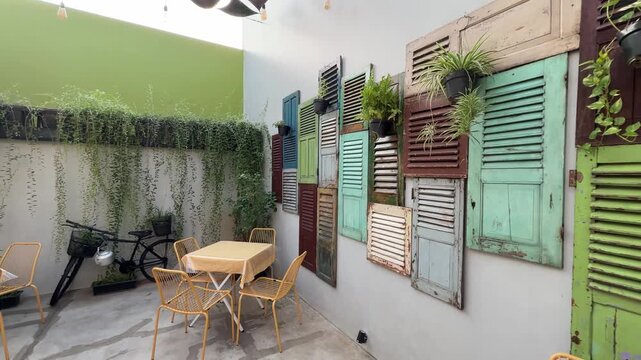 Minimalist interior design concept in urban coffee shops.