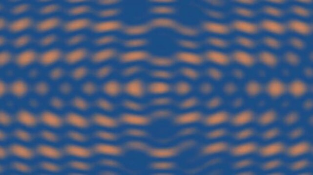 Abstract Textured Orange and Blue Pattern Looking Like Waves in Soft Focus
