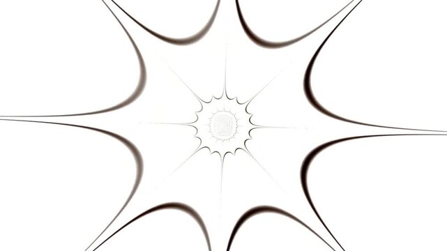 A complex geometric fractal continuously morphs through intricate patterns creating a mesmerizing visual journey of repeating shapes that unfold with seamless grace and mathematical elegance.