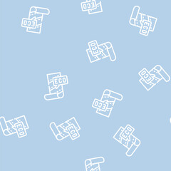 Obraz premium eco material for renovation line seamless pattern eco material for renovation thin line illustration