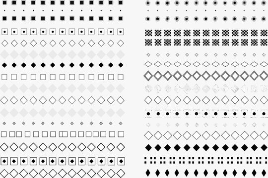 Geometric Dividers And Lines Minimalist Vector Pattern On A White Background
