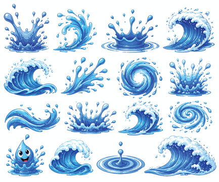 blue water splash