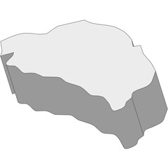 3D map dimension - continent North America country Dominica © badrpost