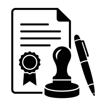 document certified by a notary vector 