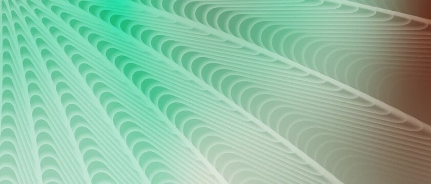 An abstract background featuring layered ripples in a gradient of green to brown hues. The repeating pattern creates a sense of depth and movement, ideal for modern design and technology themes.