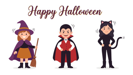 Fototapeta premium Halloween Kids Costume Party
