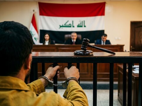 Criminal justice, legal proceedings, detention, sentencing, law enforcement, judicial authority in Iraq