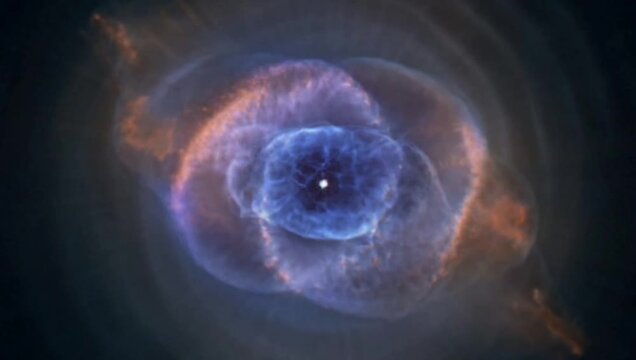 Deep Space Cat's Eye Nebula Cosmic Background Animation