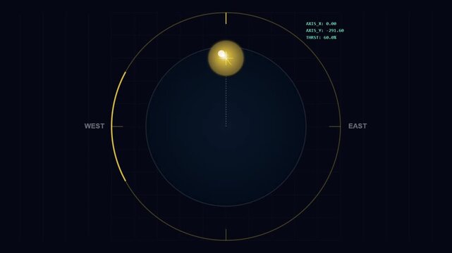 Digital Radar Interface Tracking Moving Object on Circular Display