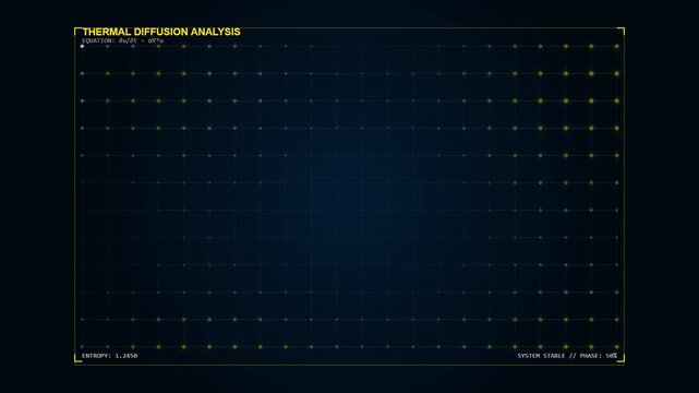 Digital thermal diffusion analysis grid with scientific data overlay
