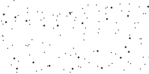 Stars on a white background. Black star shooting with an elegant star.Meteoroid, comet, asteroid, stars. © Uddin
