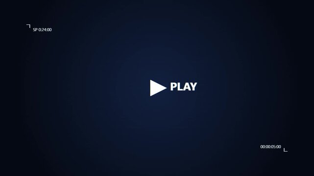 Digital Video Player Interface with Play Button Overlay Graphic