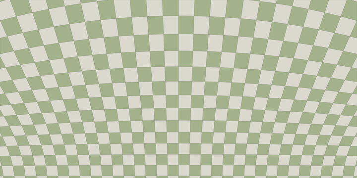 Sage green and cream checkered pattern vector background. Classic seamless chessboard grid texture grid backdrop for modern minimalist fabric, wallpaper, wrapping paper design