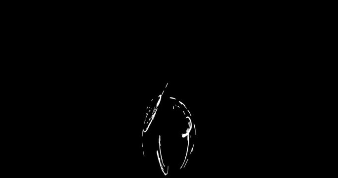 Cartoon White Slime Drop Wobble Animation Loop