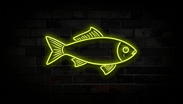 Neon fish sign