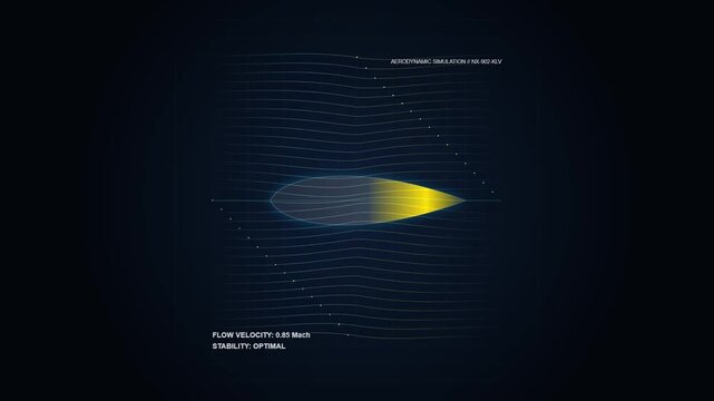 Aerodynamic Airflow Simulation Showing Velocity and Stability Data