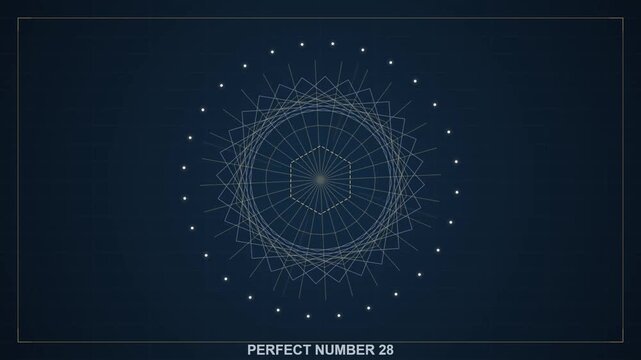 Geometric abstract animation of a rotating complex mandala pattern