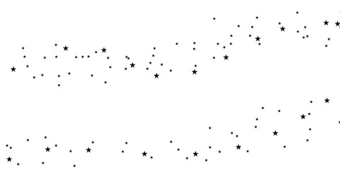 Obraz premium Little black stars on a white background seamless pattern