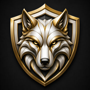 wolf head with wings