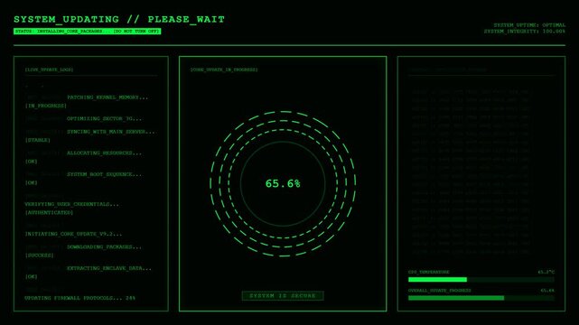 System Critical Fatal Error Update Failed Animation.