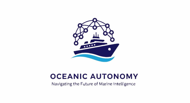 Oceanic Autonomy marine intelligence logo design.