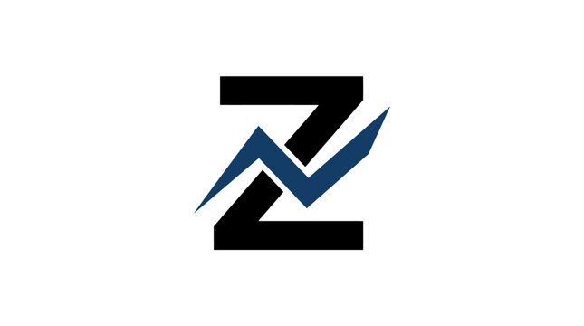 Black letter Z logo with blue lightning bolt