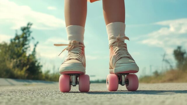 A youthful skateboarder with a dynamic pose on the pavement.