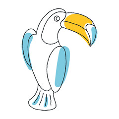 Fototapeta premium Toucan Minimal Vector Illustration, Not AI