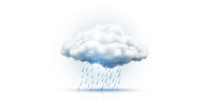 Rainy weather cloud with rain falling down