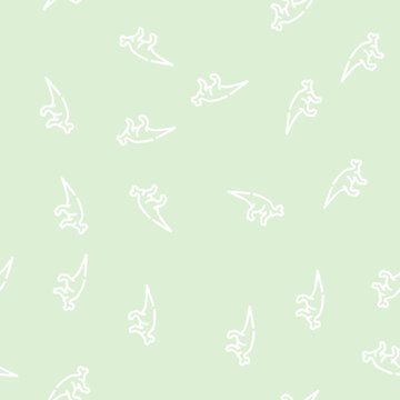 lambeosaurus dinosaur line seamless pattern lambeosaurus dinosaur thin line illustration